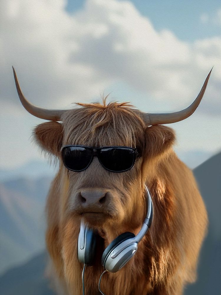 Cool Cow art print by Marcus Prime for $57.95 CAD