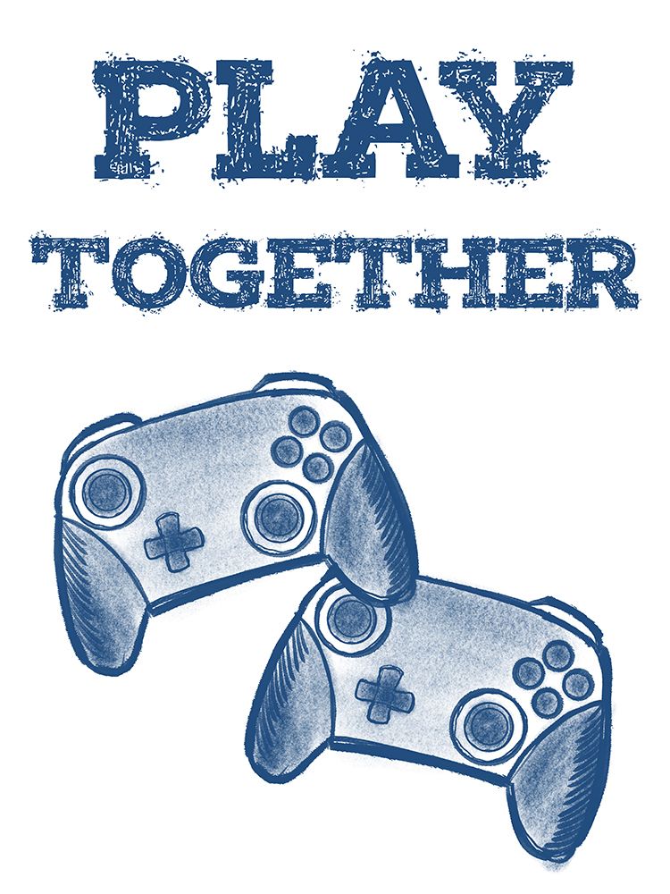 Play Together Blue art print by Marcus Prime for $57.95 CAD