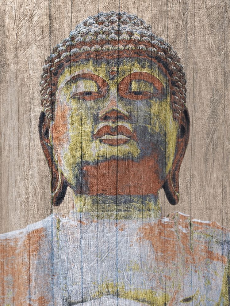 Wooden Painted Buddha art print by Marcus Prime for $57.95 CAD