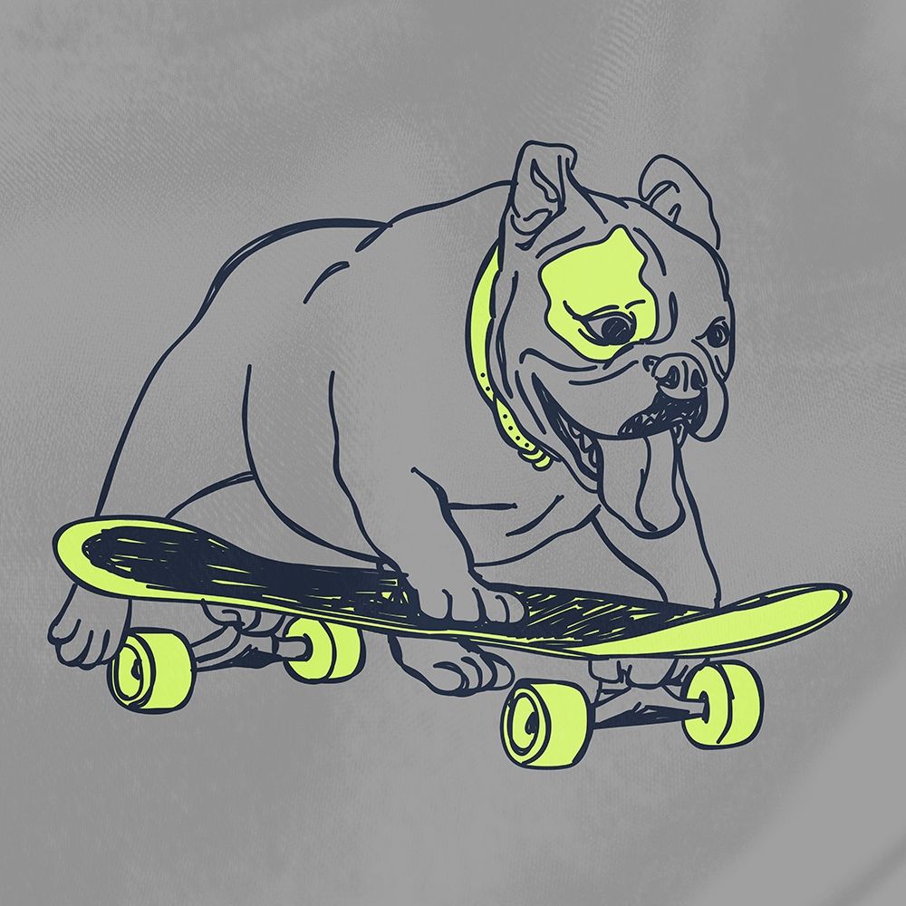 Skateboarding Chuck art print by Marcus Prime for $57.95 CAD