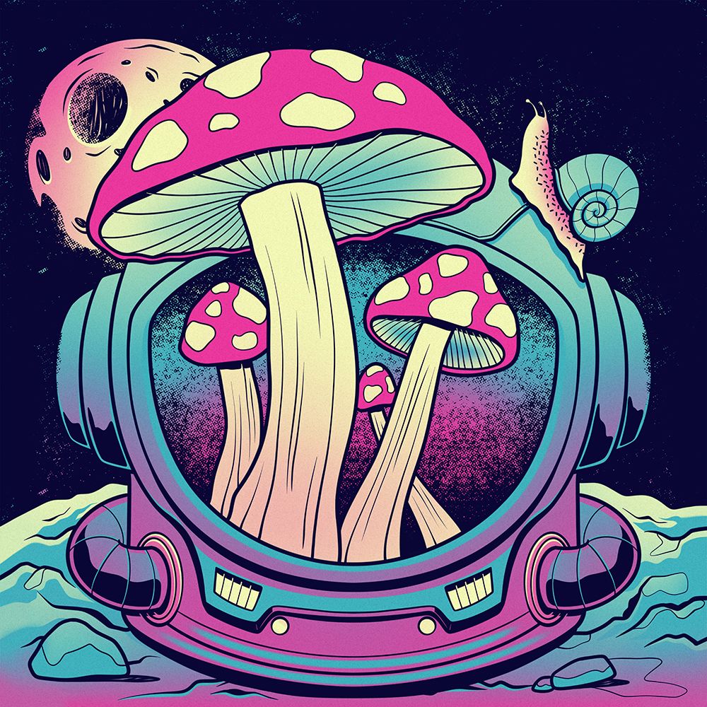 Space Fungi art print by Marcus Prime for $57.95 CAD