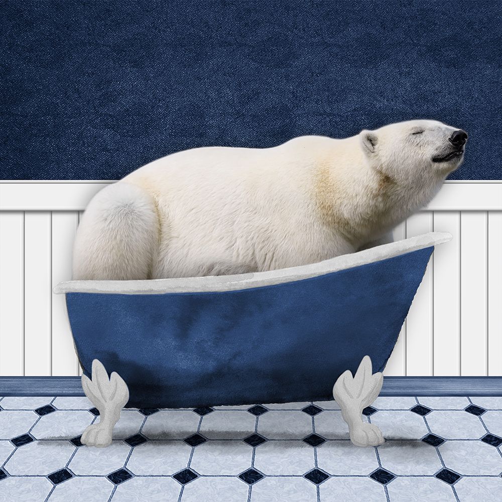 Bathing Polar Bear art print by Marcus Prime for $57.95 CAD