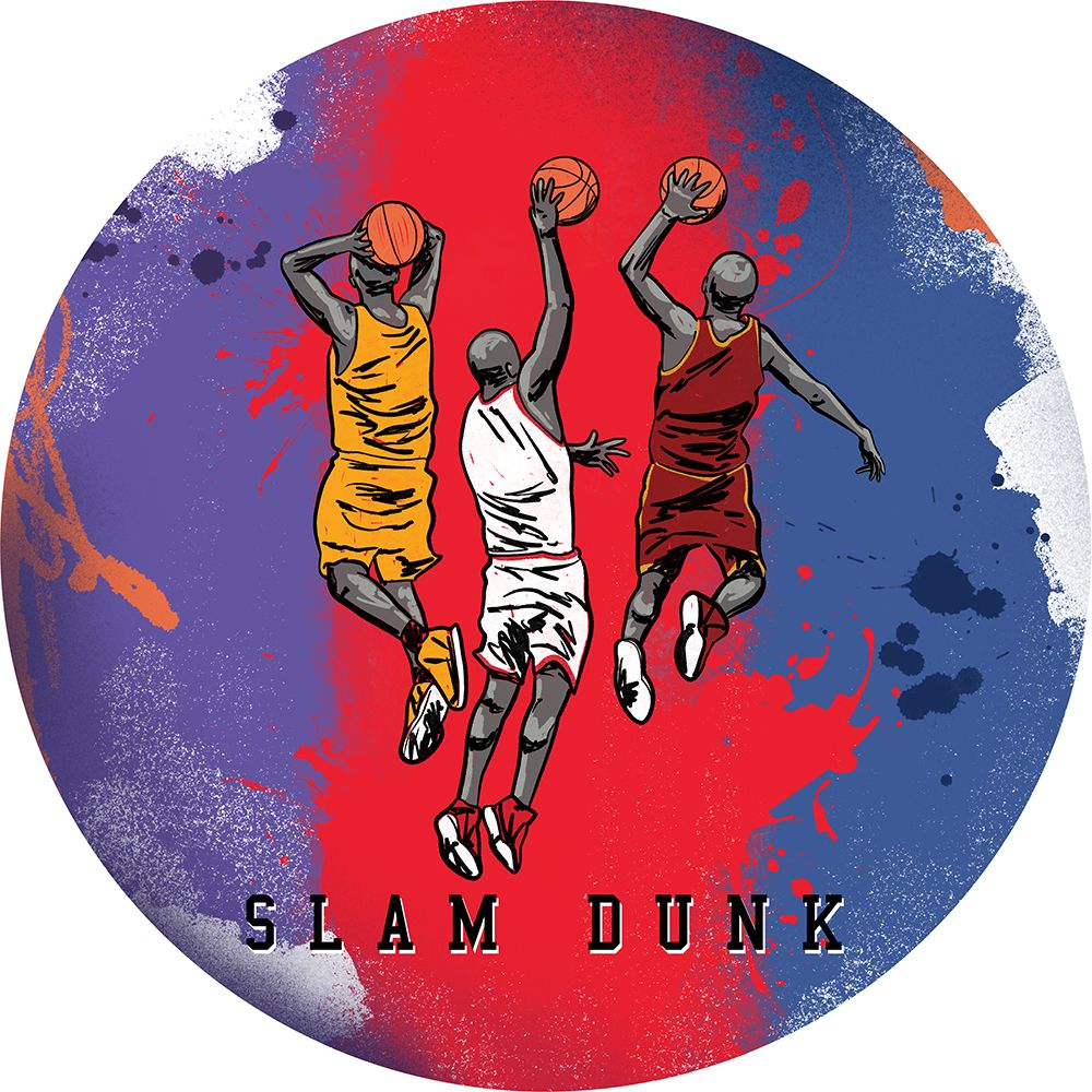 Slam Dunk Clock art print by Marcus Prime for $57.95 CAD