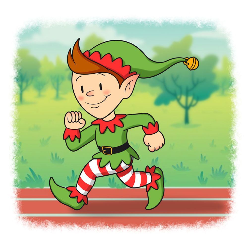 Running Elf 1 art print by Marcus Prime for $57.95 CAD