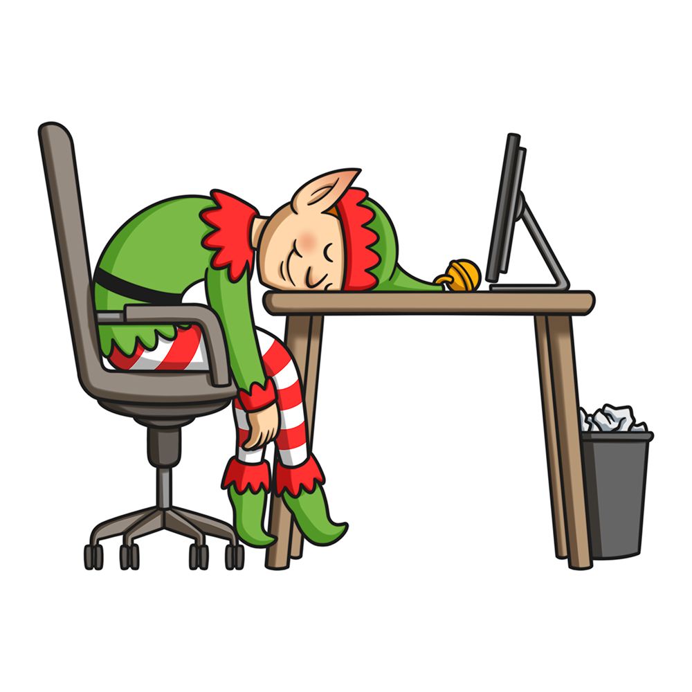 Hardly Working Elf art print by Marcus Prime for $57.95 CAD