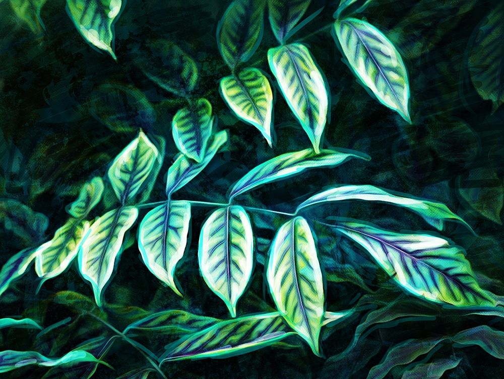 Electric Leaves art print by Mlli Villa for $57.95 CAD