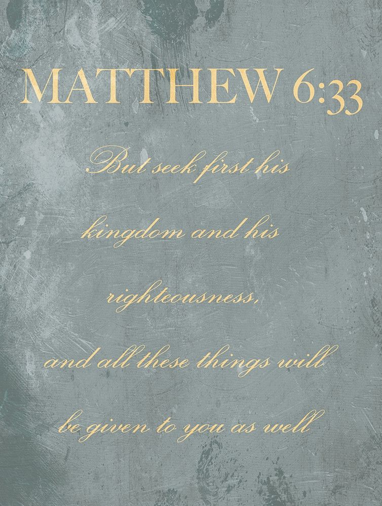 Matthew 6:33 art print by Mlli Villa for $57.95 CAD