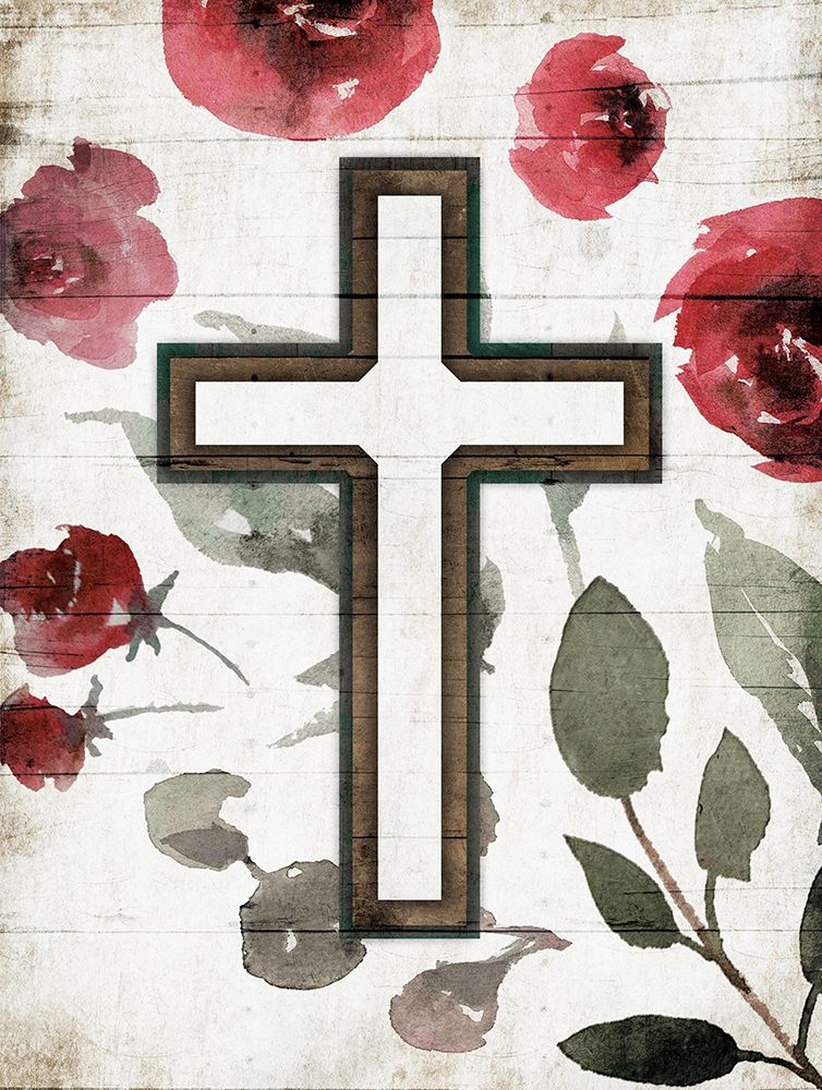 Cross Rose art print by Milli Villa for $57.95 CAD