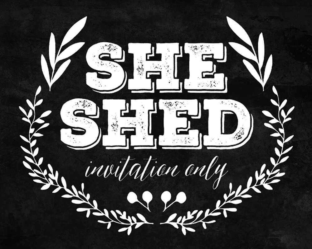 She Shed White art print by Mlli Villa for $57.95 CAD