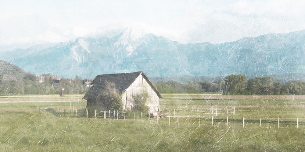 Barn In The Farm art print by Milli Villa for $57.95 CAD