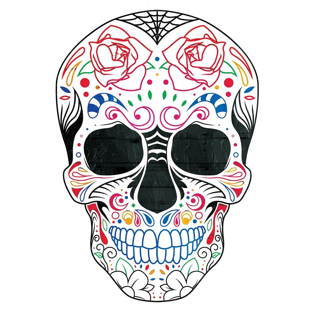 Colorful Candy Skull art print by Mlli Villa for $57.95 CAD