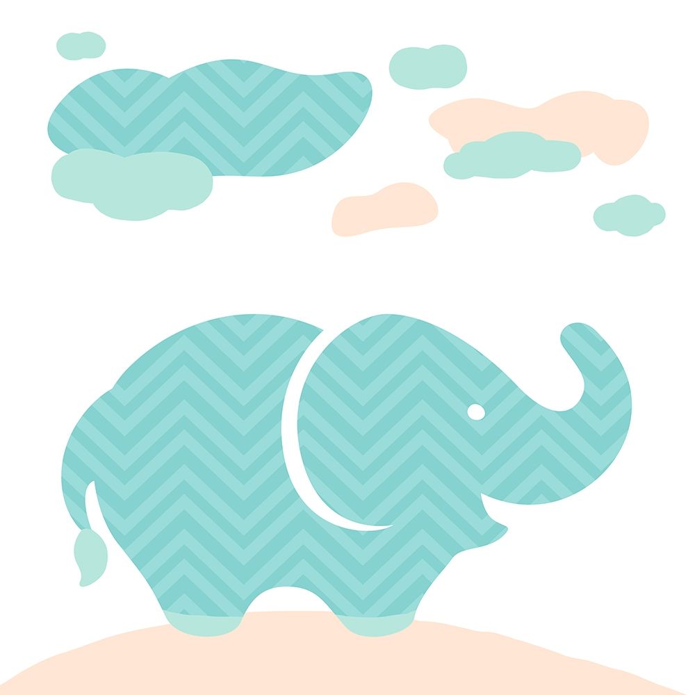 Elephant Fun Cream art print by Mlli Villa for $57.95 CAD