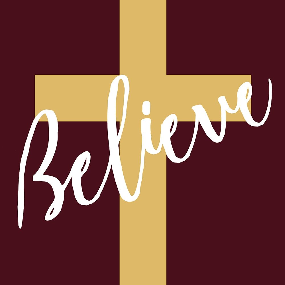 Believe Maroon art print by Mlli Villa for $57.95 CAD