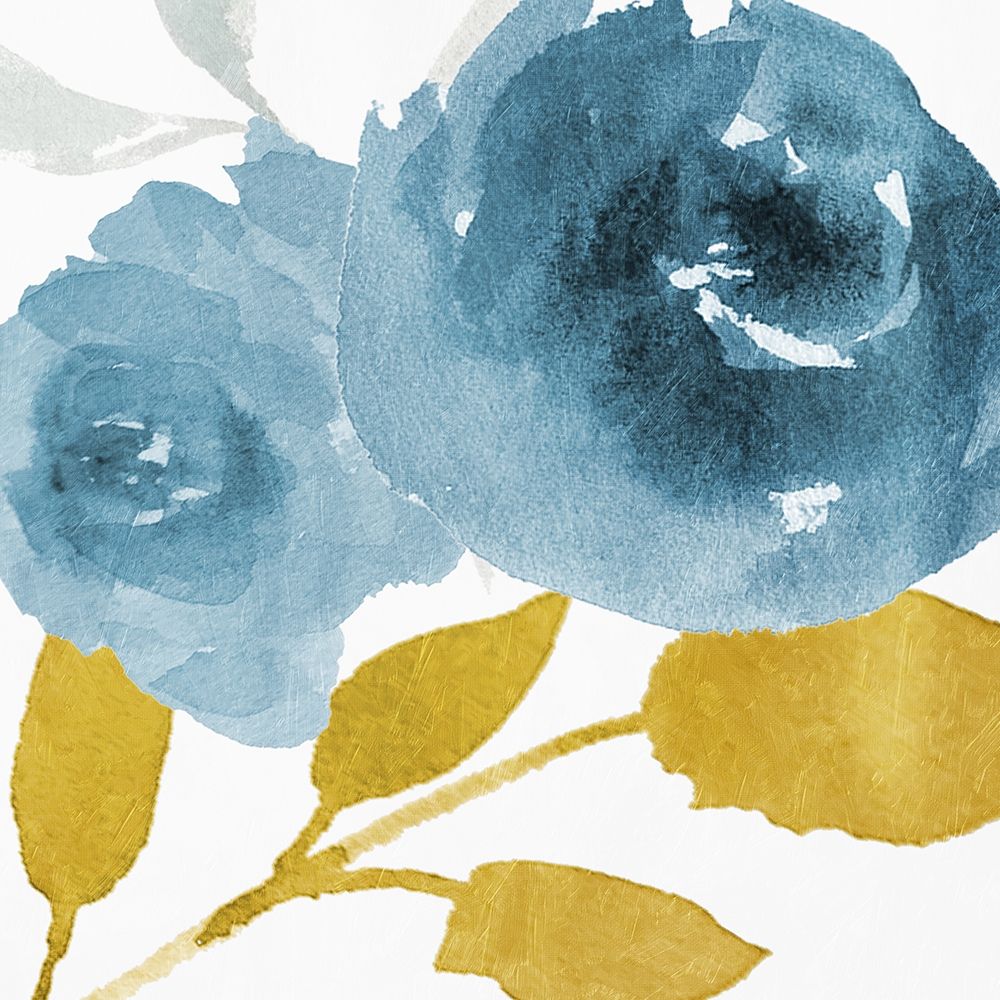 Floral blues Mate art print by Mlli Villa for $57.95 CAD