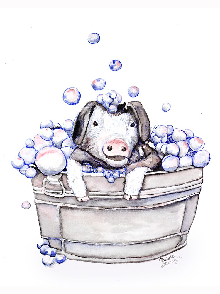 Piggy Bubble art print by Nichole Lorenzen for $57.95 CAD