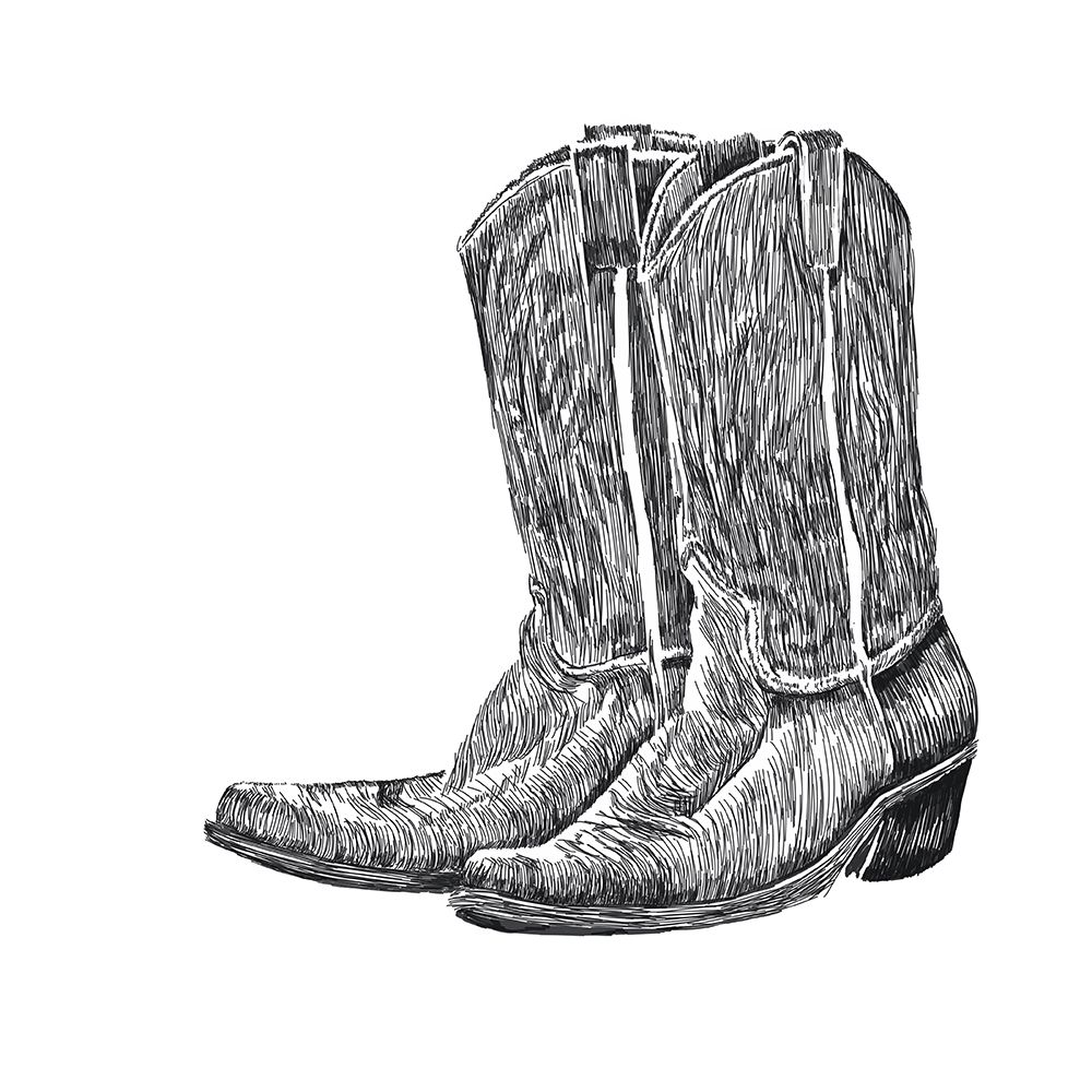 Boots Line art print by Nichole Lorenzen for $57.95 CAD