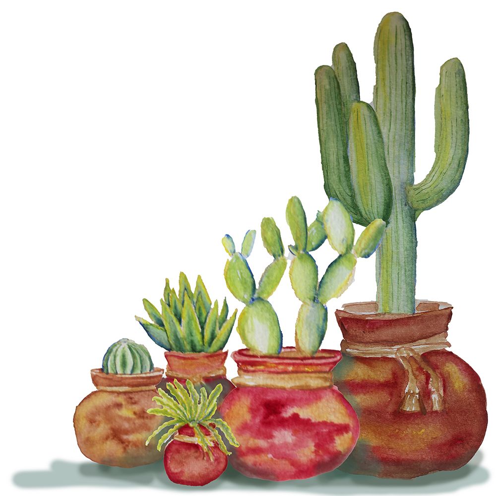 Cacti Set art print by Nichole Lorenzen for $57.95 CAD