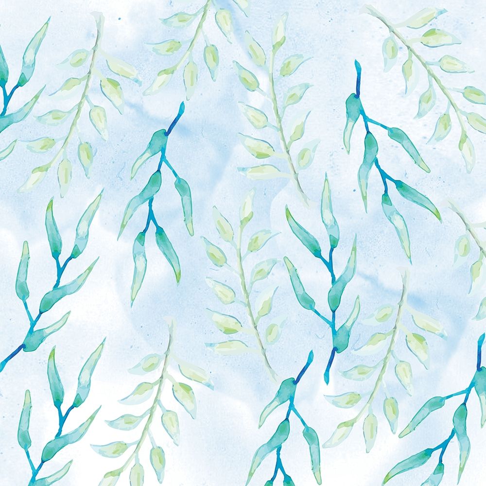 Blue Floral Pattern 1 art print by Orane Fraser for $57.95 CAD