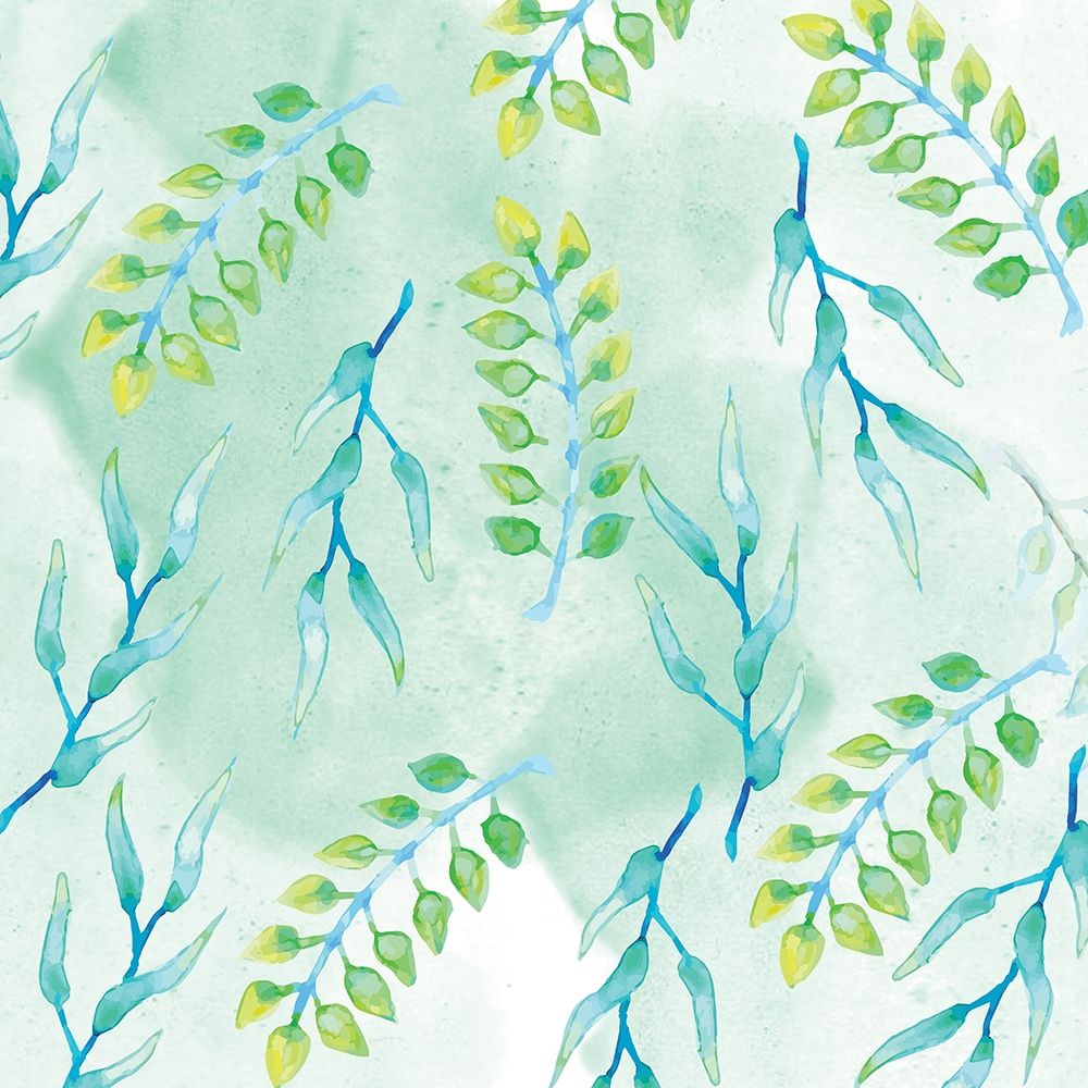 Blue Floral Pattern 2 art print by Orane Fraser for $57.95 CAD