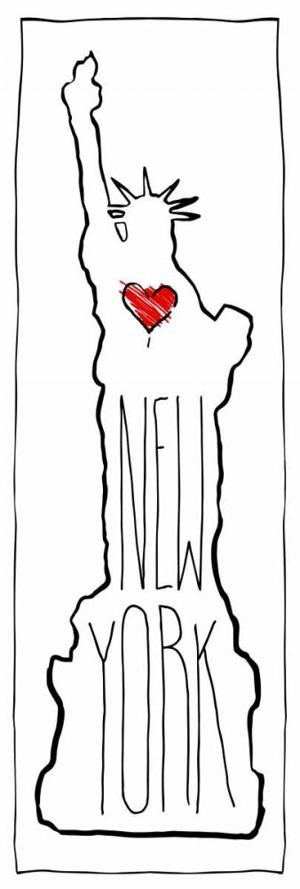HEART NY B art print by OnRei for $57.95 CAD
