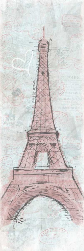 Romantic Eiffel art print by OnRei for $57.95 CAD