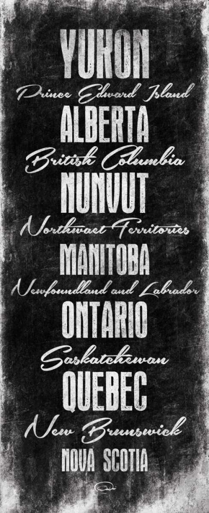 Canada Typography art print by OnRei for $57.95 CAD