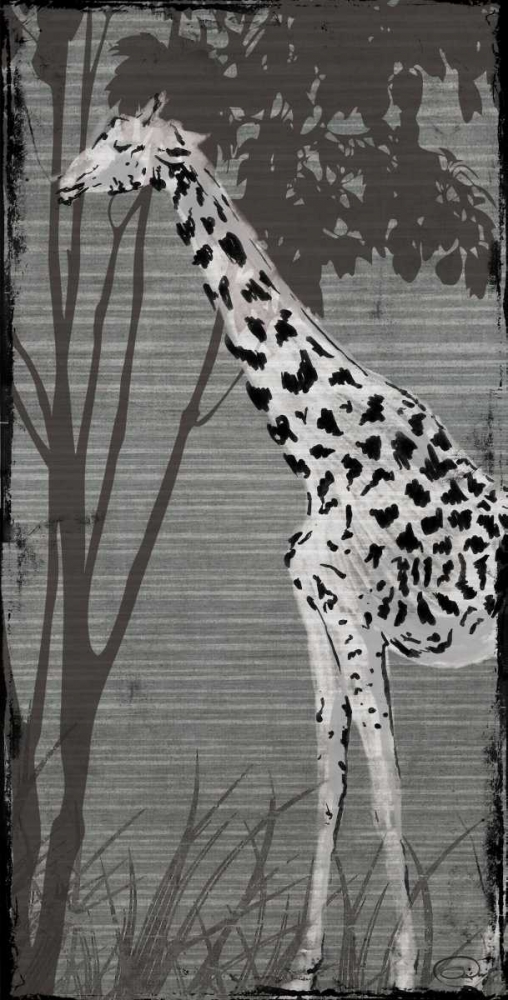 Grey Giraffe art print by OnRei for $57.95 CAD