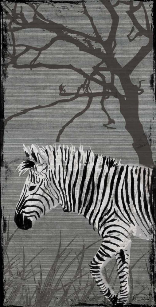Grey Zebra art print by OnRei for $57.95 CAD