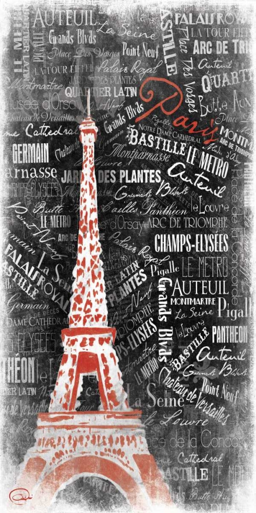 Eiffel LOVE art print by OnRei for $57.95 CAD