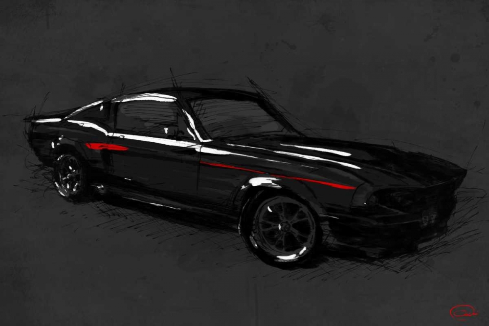 Muscle Car Black art print by OnRei for $57.95 CAD