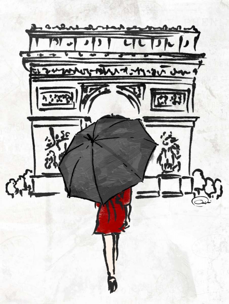 Inked Walk Away Red art print by OnRei for $57.95 CAD