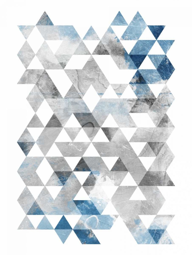 Blue Silver Triangles art print by OnRei for $57.95 CAD