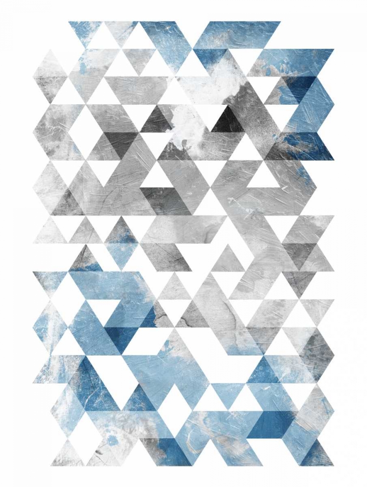 Blue Silver Triangles Mates art print by OnRei for $57.95 CAD