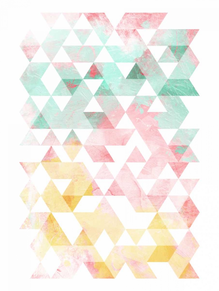 Pastel Triangles Mate art print by OnRei for $57.95 CAD