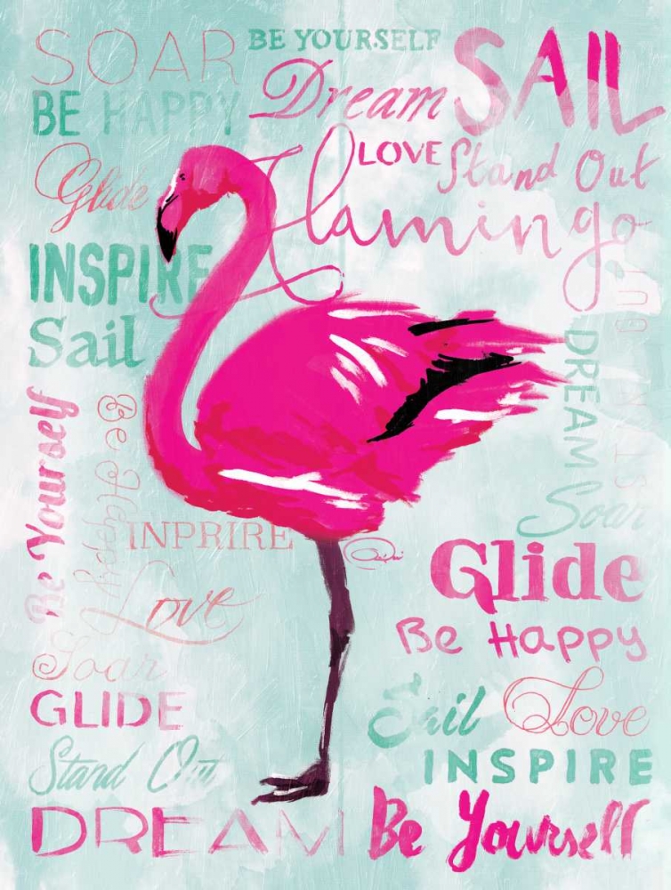 Sky Flamingo art print by OnRei for $57.95 CAD