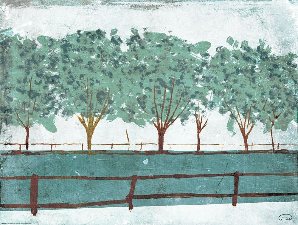 Trees And Fences art print by OnRei for $57.95 CAD