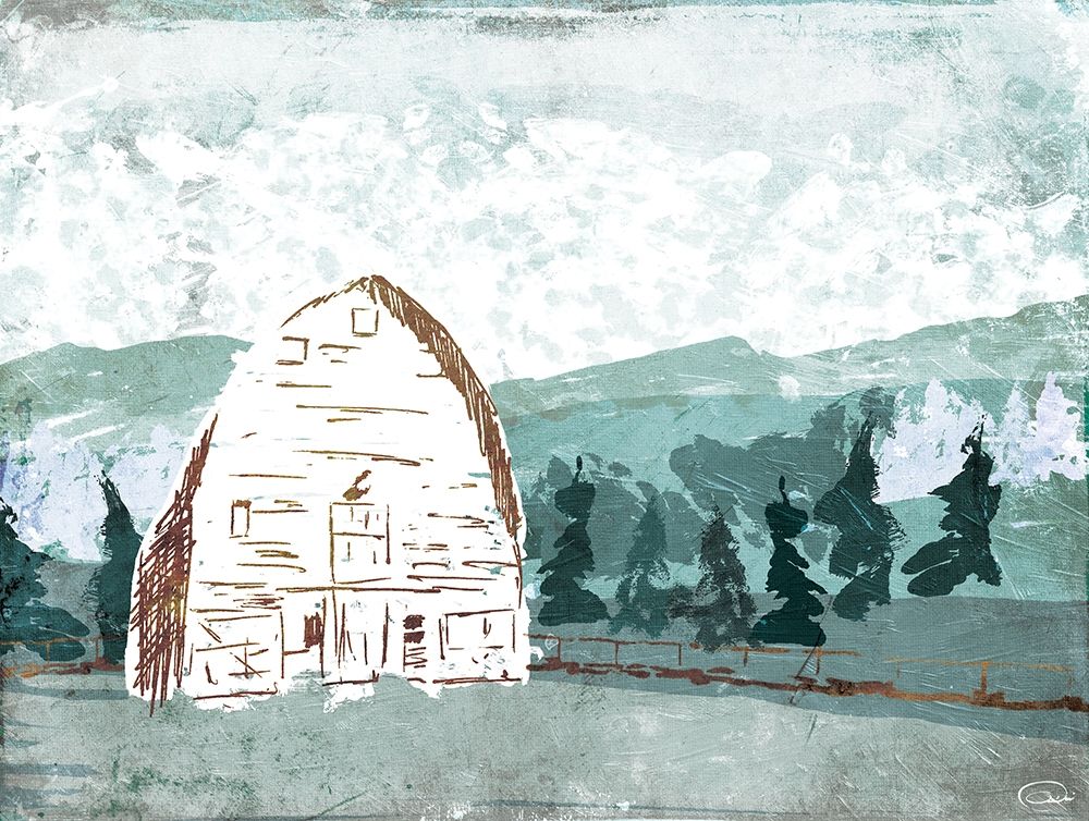 Barn In The Trees art print by OnRei for $57.95 CAD