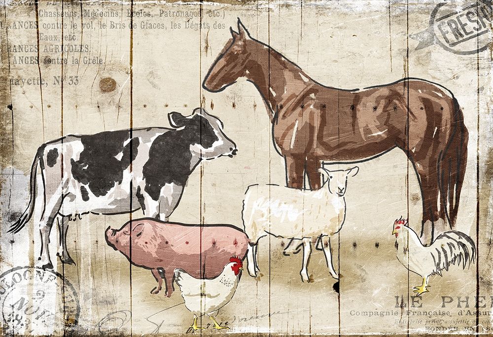 Farm Animal Crew art print by OnRei for $57.95 CAD