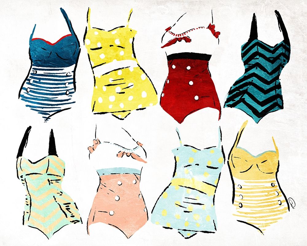 Swimsuit Group art print by OnRei for $57.95 CAD