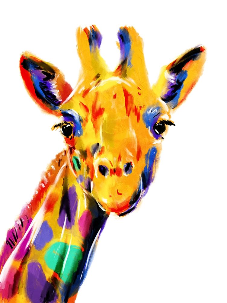 Coloful Giraffe art print by OnRei for $57.95 CAD
