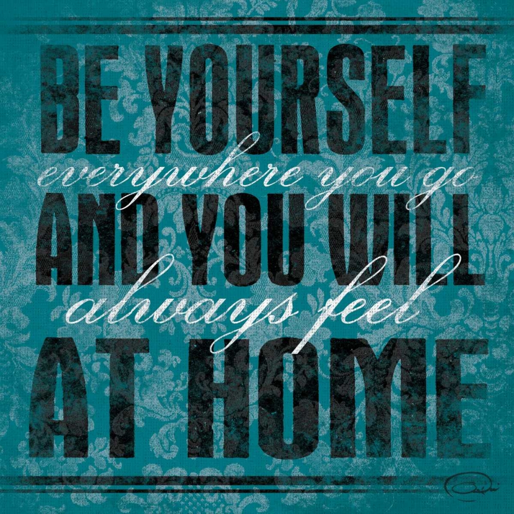 Be Yourself Teal art print by OnRei for $57.95 CAD