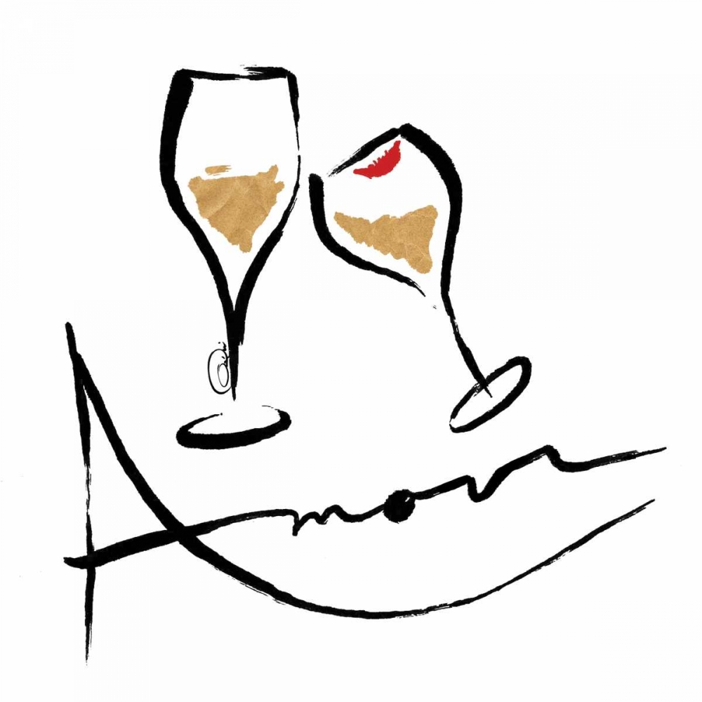 AMOUR Champagne art print by OnRei for $57.95 CAD