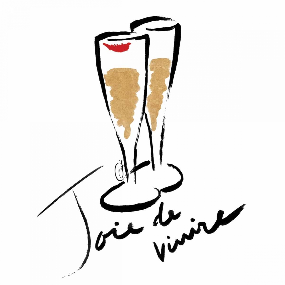 Joie de Vivire Champagne art print by OnRei for $57.95 CAD