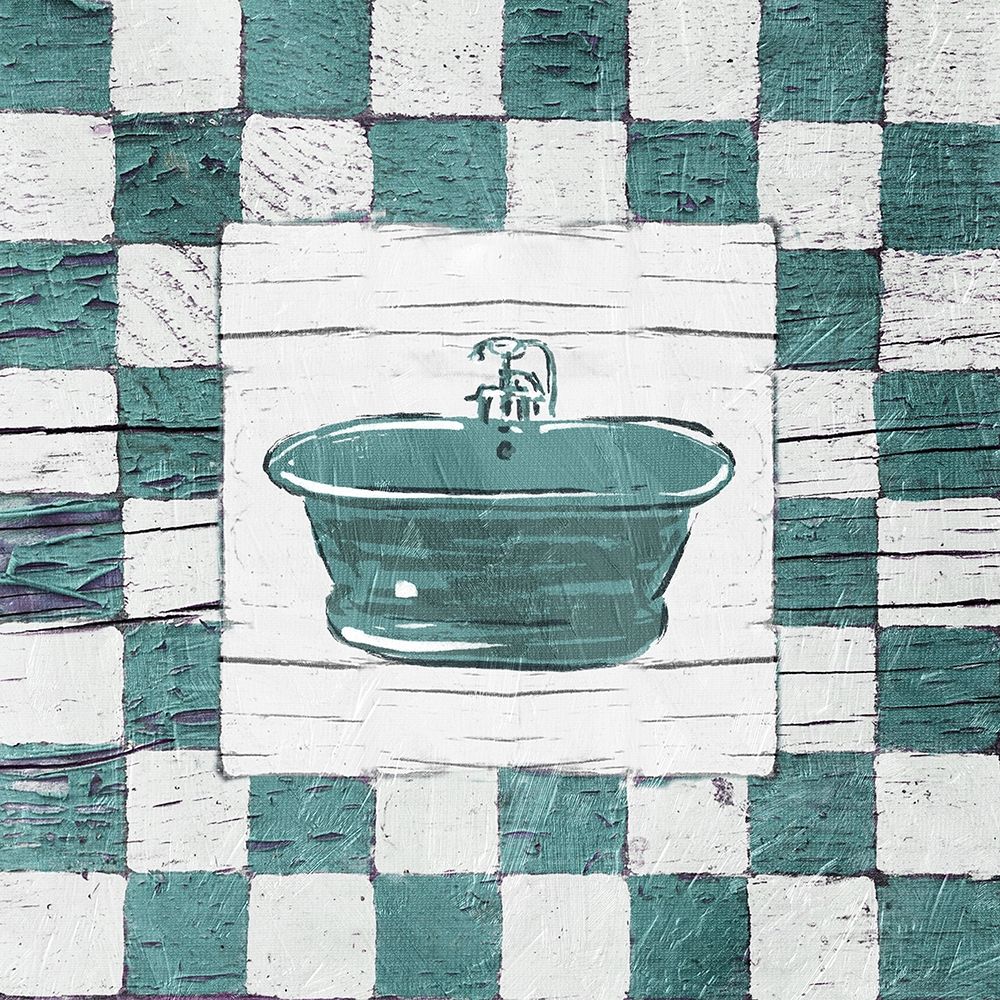 Checkered Bath art print by OnRei for $57.95 CAD