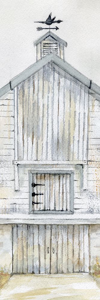 White Barn Gray Trim 4 art print by Patti Bishop for $57.95 CAD