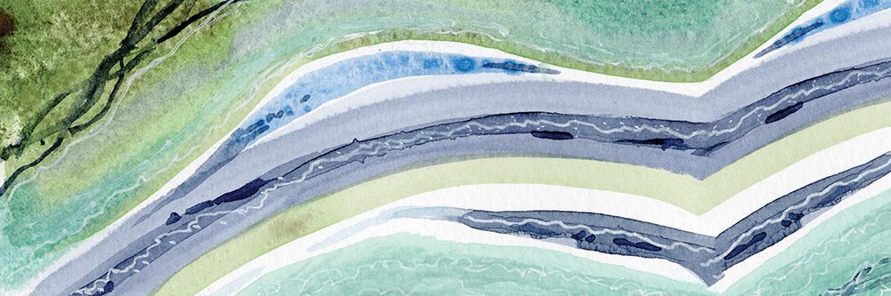 Abstract Blue Green Rivers 2 art print by Patti Bishop for $57.95 CAD