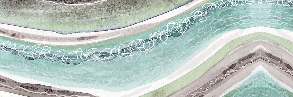 Abstract Green Mauve Rivers 4 art print by Patti Bishop for $57.95 CAD