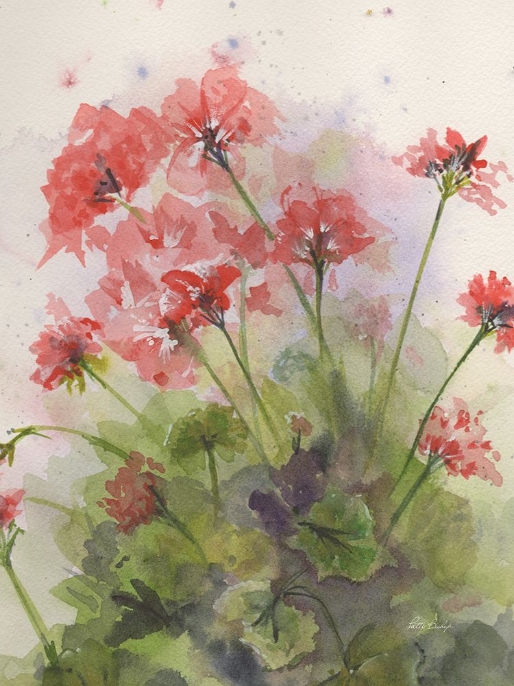 Geraniums 4 art print by Patti Bishop for $57.95 CAD