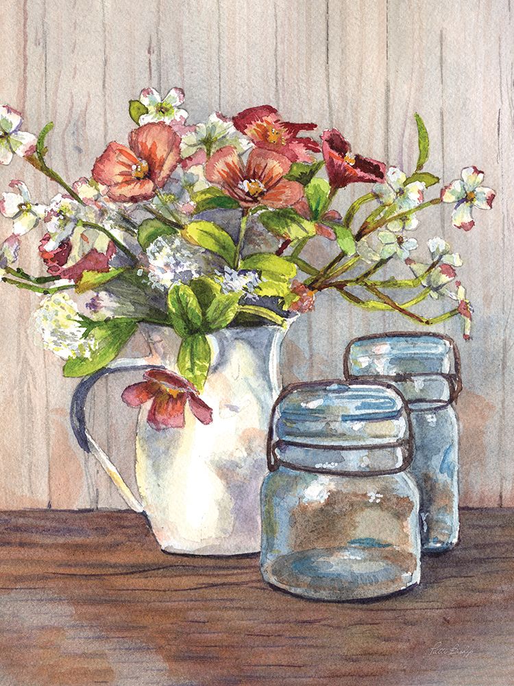 Dogwood Pitcher Jars art print by Patti Bishop for $57.95 CAD