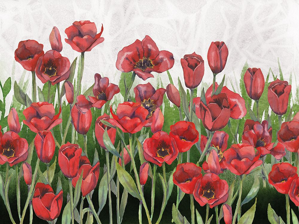 Red Tulip Field art print by Patti Bishop for $57.95 CAD